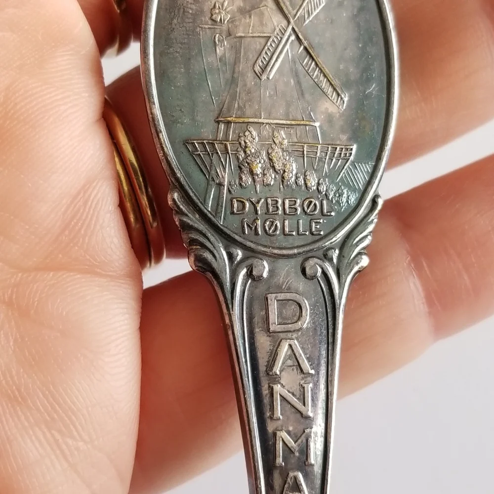 Vintage Denmark spoon silver plate Danmark Dybbol Molle Dana Souvenir